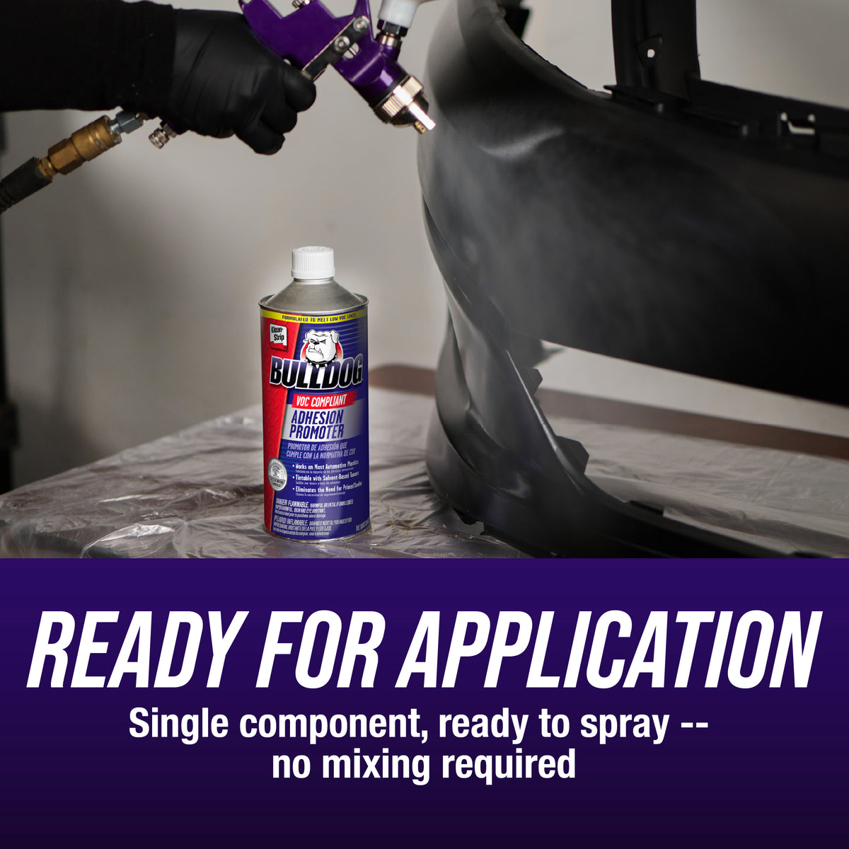 Klean-Strip Bulldog Adhesion Promoter for Plastic Auto Parts - 6pk of 1 Qrt Cans VOC Compliant Quick Dry No Mix Auto Adhesive Promoter Prep Stick - Fills 320 Grit Scratches