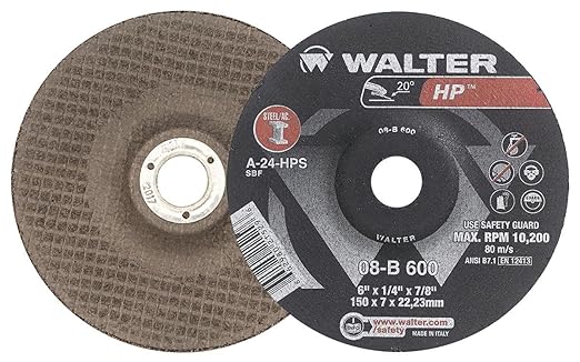 Walter 08B400 HP Grinding Wheel - [Pack of 25] 4 in. Abrasive Finishing Wheel