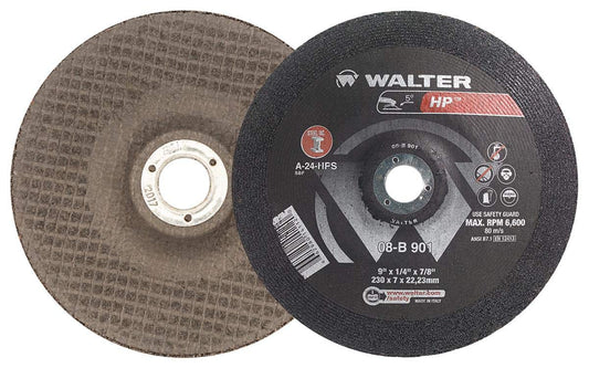 08B715 HP Grinding Wheel [Pack of 10] 24 Grit Abrasive Finishing Wheel