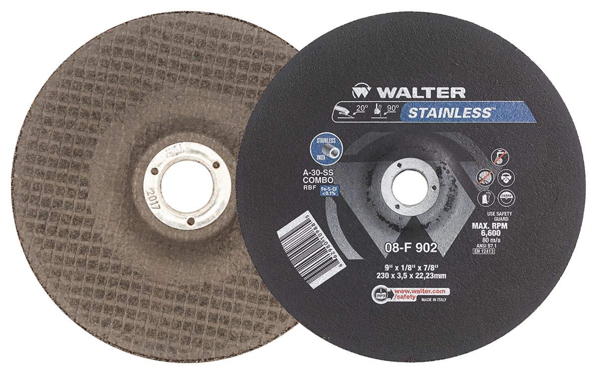 08F902 Grinding/Cutting Wheel Pack of 25, 9in Abrasive Wheel w/Round Hole
