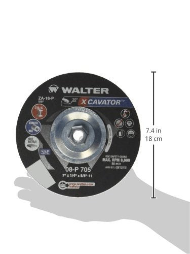 08P455 XCAVATOR Grinding Wheel - [Pack of 10] A-16-P Grit, 4-1/2 in