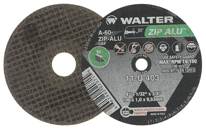 11U072 ZIP ALU Fast and Free Cutoff Wheel - [Pack of 25] Abrasive Wheel