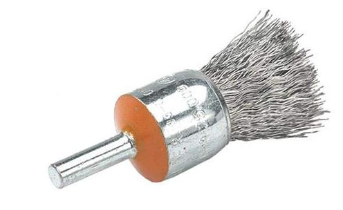 13C055 Crimped Wire Mounted Brush - 1/2 in. Stainless Steel Brush