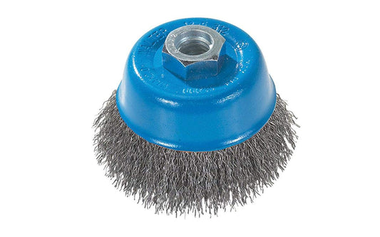 13D312 Crimped Wire Cup Brush - 3 in. Stainless Steel Brush