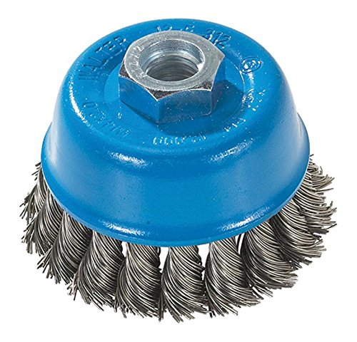 13F312 Wire Cup Brush - 3 in. Stainless Steel Knot Twisted Wire Cup