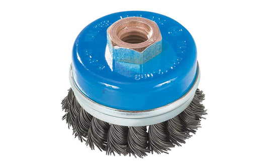 13G312 Knot Twisted Wire Cup Brush - 3 in. Stainless Steel Brush