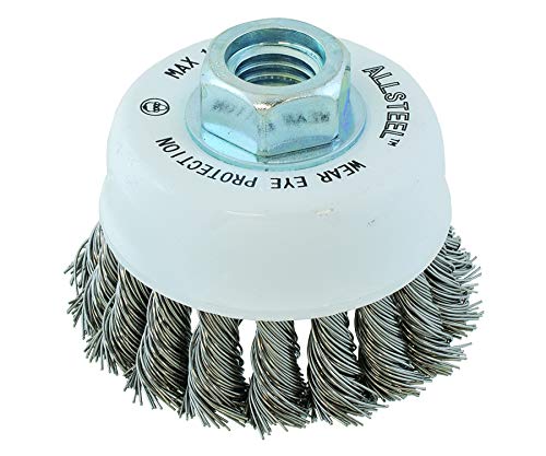 Allsteel 3" X 5/8"-11 Stainless Knot Cup Brush